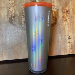 STARBUCKS Summer 2022 ICON Back to School Blue Soft Touch wt Holographic images