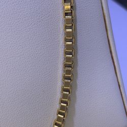 14K Yellow Gold Box Link Chain