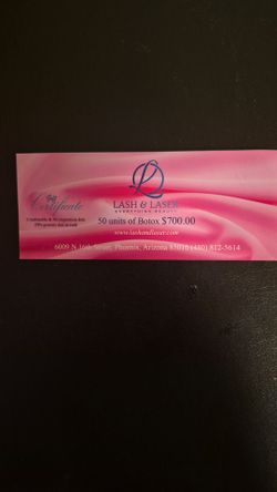 Botox Gift  certificate