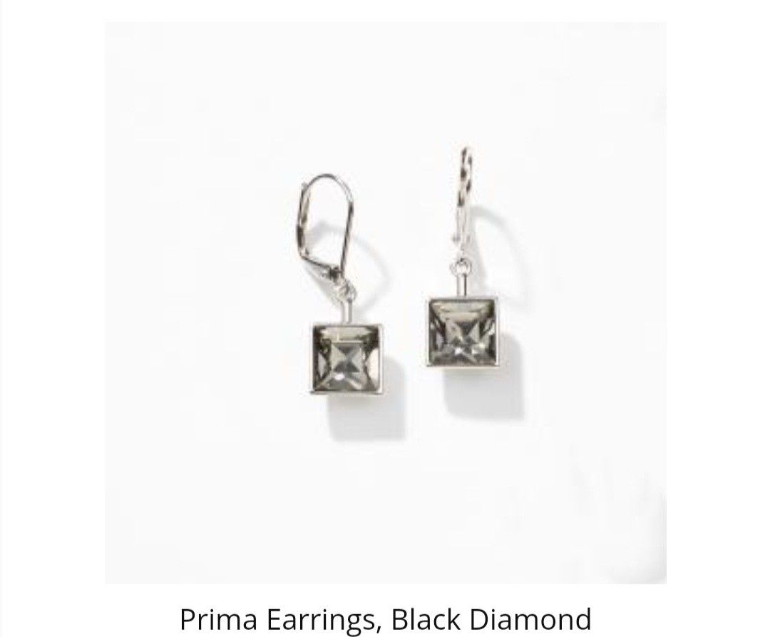 Prima Earrings, Black Diamond 