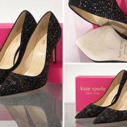 Kate Spade New York Licorice Black/Gold Pumps