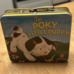 Vintage 1998 “The Poky Little Puppy” Mini Metal Lunch Box And Book 