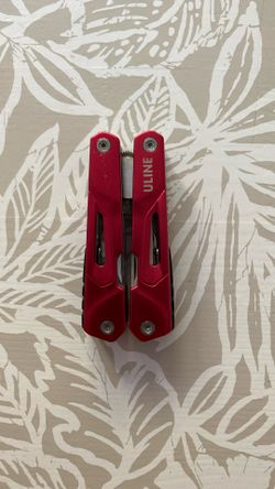 ULINE Stainless Steel Multitool Safety Lock with Nylon Sheath, Red