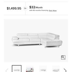 White Vinyl Sectional