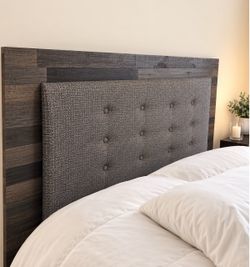 Queen rustic wood frame bed