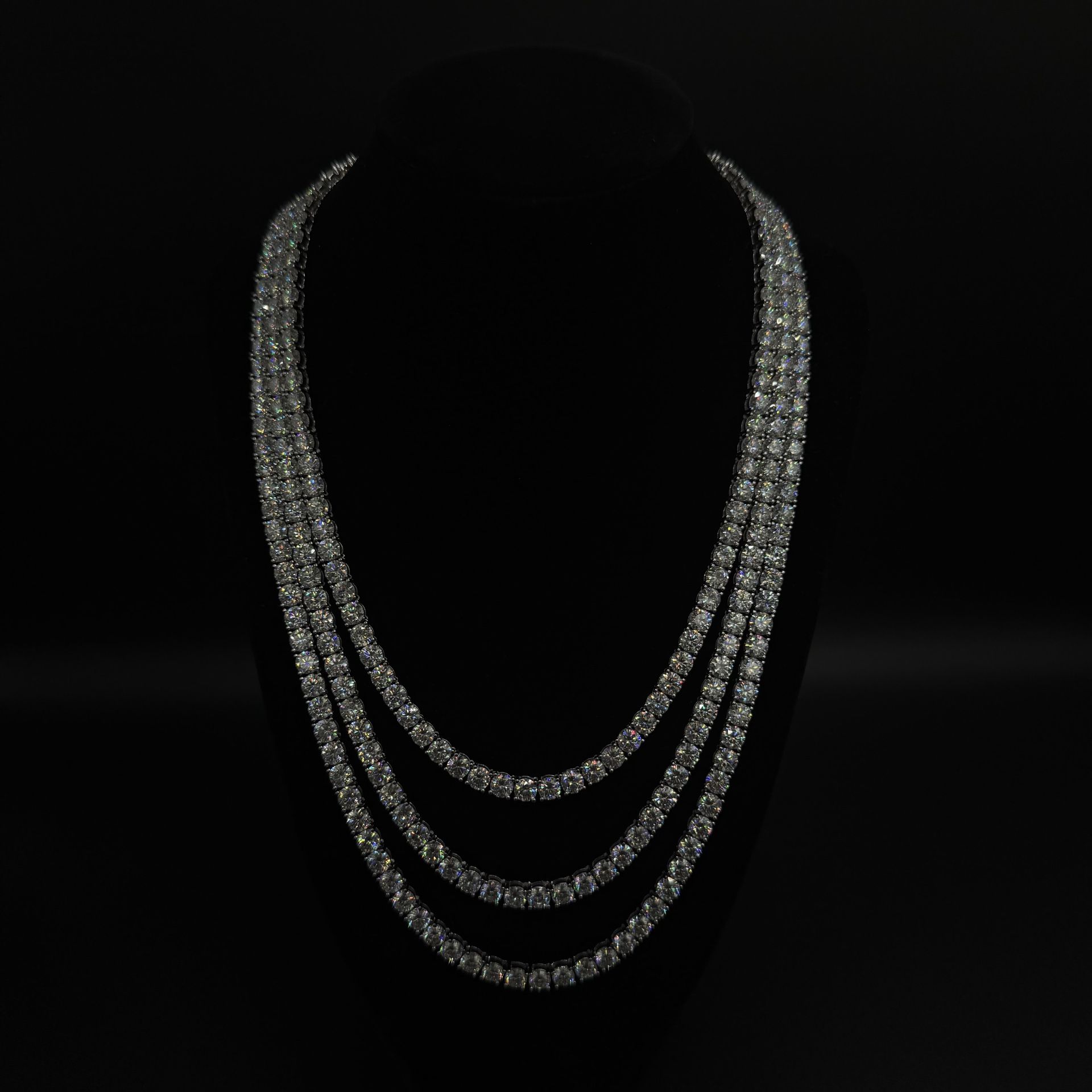 Premium VVS Diamond Moissanite Tennis Necklace brand new 5mm