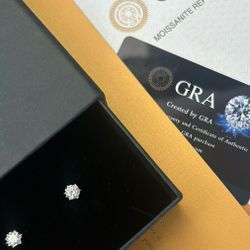 Moissanite Stud Earrings – 0.6 CT Total Weight – D Color