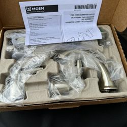 Moen To Handle Lavatory Faucet. Brushed Nickel.