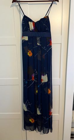 XXI f21 maxi dress navy w splatter paint details size M