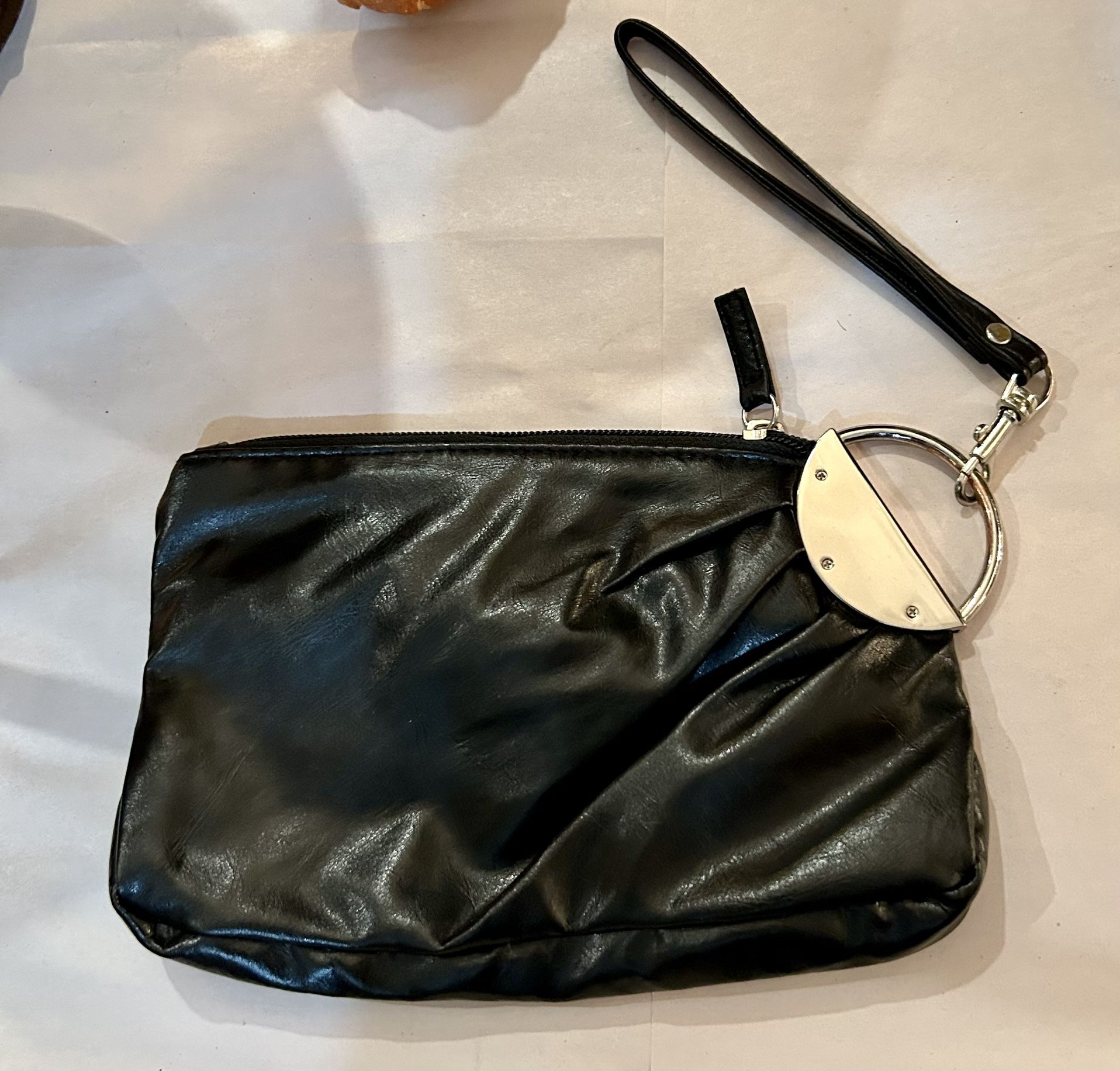 Black 8x5 Butter Soft Wristlet With Inside Pocket