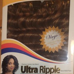 Virgo Ultra Ripple Human Hair Blend Curly Tangle Free Hair Extensions P4/30 8" …