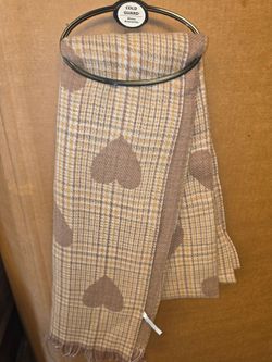 Cold Guard Winter Scarf with Heart Pattern