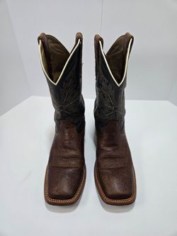 Two-Tone Leather Western Cowboy Boots