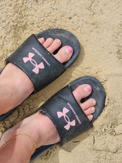 Black under Armor sandals