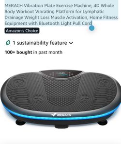 13) MERACH Vibration Plate Exercise Machine, 4D Whole Body Workout Vibrating Platform for Lymphatic Drainage Weight Loss Muscle Activation, Home Fitne