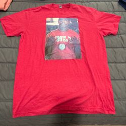 Tupac UNLV Red Graphic Photo Print T-Shirt