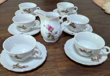 Vintage Nasco Del Coronado Moss Rose Japanese Porcelain Tea Set