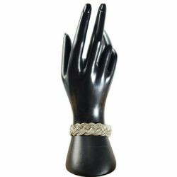 Vintage Two Toned Mesh Braided Clasp Bracelet 