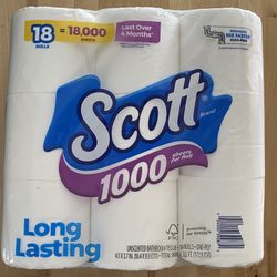 Scott toilet paper Huge 18 roll package 