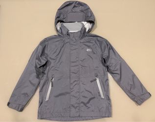 REI Co-op Kids Rainier Waterproof Hooded Rain Jacket (Gray, Size 8Y)