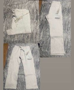 Essentials Fear Of God Sweatpants ( Light Oatmeal ) Pick Up Only