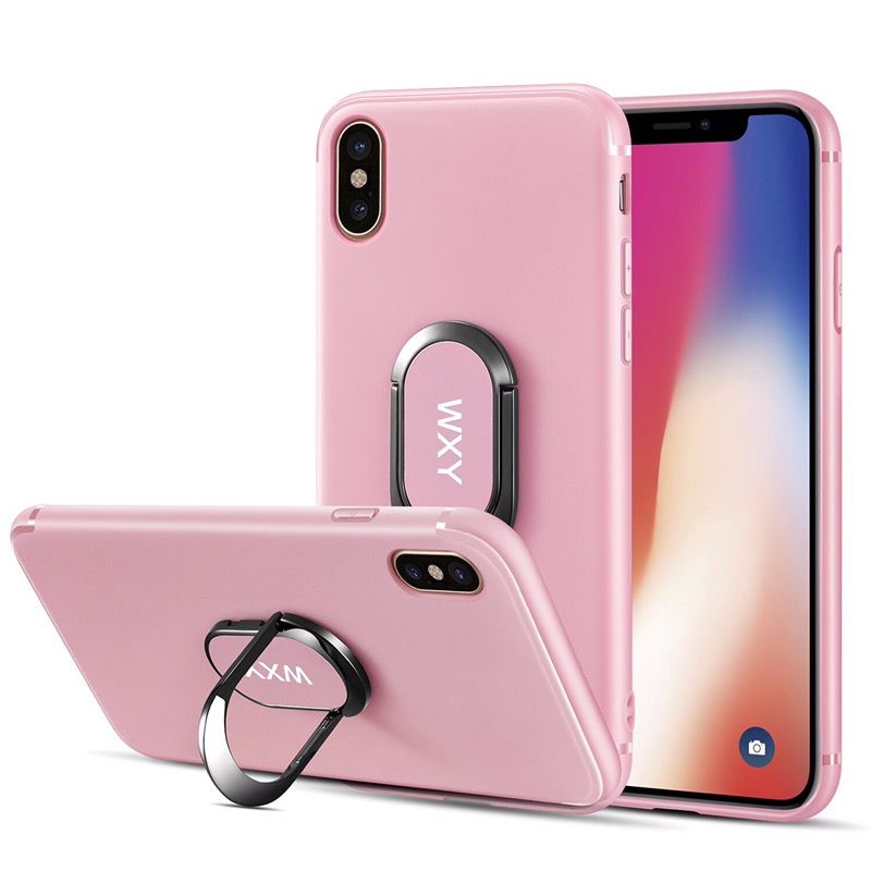 iPhone X Silicon case 5.0" with kickstand ring magnetic