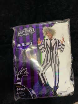 Beetlejuice Adult Halloween Costume Large