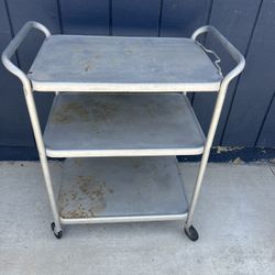Metal Cart With shelves