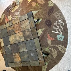 Slate Table And Rug