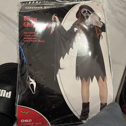 Bling ghost face halloween costume