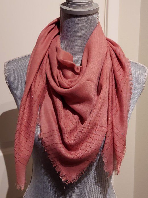 SCARF FROM TURKEY ( ROSE PINK COLOR )