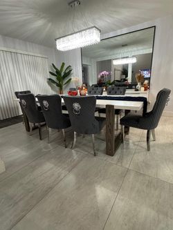 Modern elegant dining room chairs (set of 8)