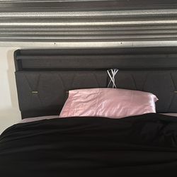 Queen storage bed