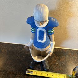 Vtg Football Player CACTUS PLANTER Ceramic Novelty Statue 