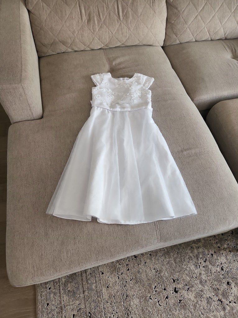Flower Girl Wedding Dress Size 8 - Baptism, Christening Dress 