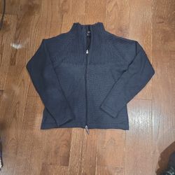 Clorinda Made In Italy, Merino Wool Blend, Navy Blue, M