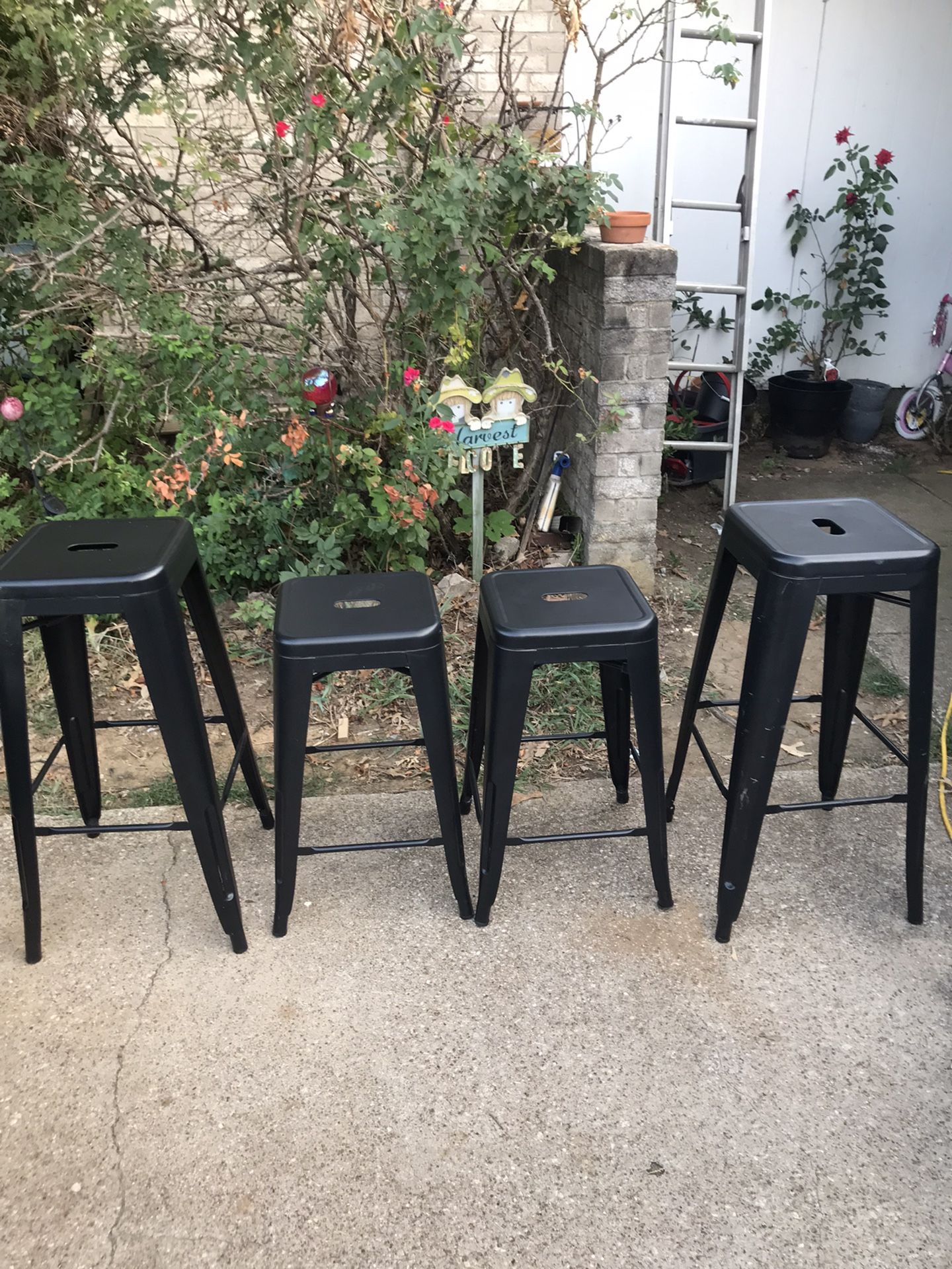 Metal Chair Height Bar Stools  Indoor/Outdoor Stool