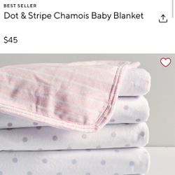 Two New Pottery Barn Baby Blankets