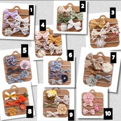 Set de Diademas elásticas para Baby girls Packing 5pcs.