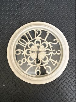 Hobby Lobby Antique White Flower Wall Clock