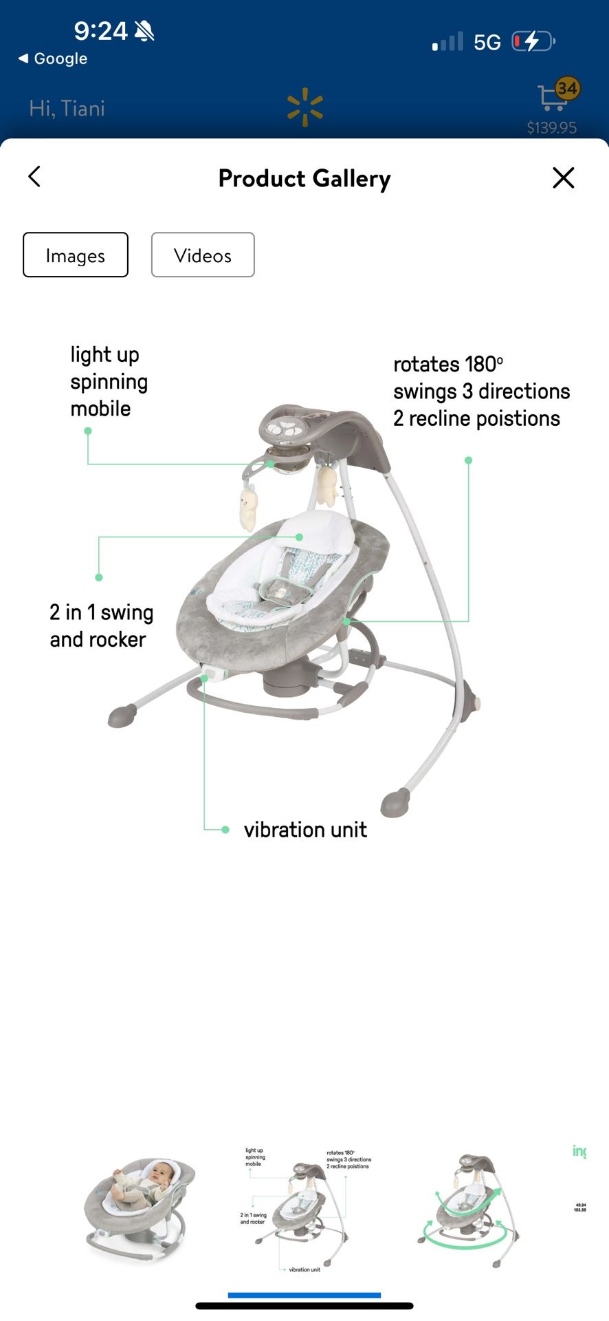 Ingenuity Baby Swing And Rocker