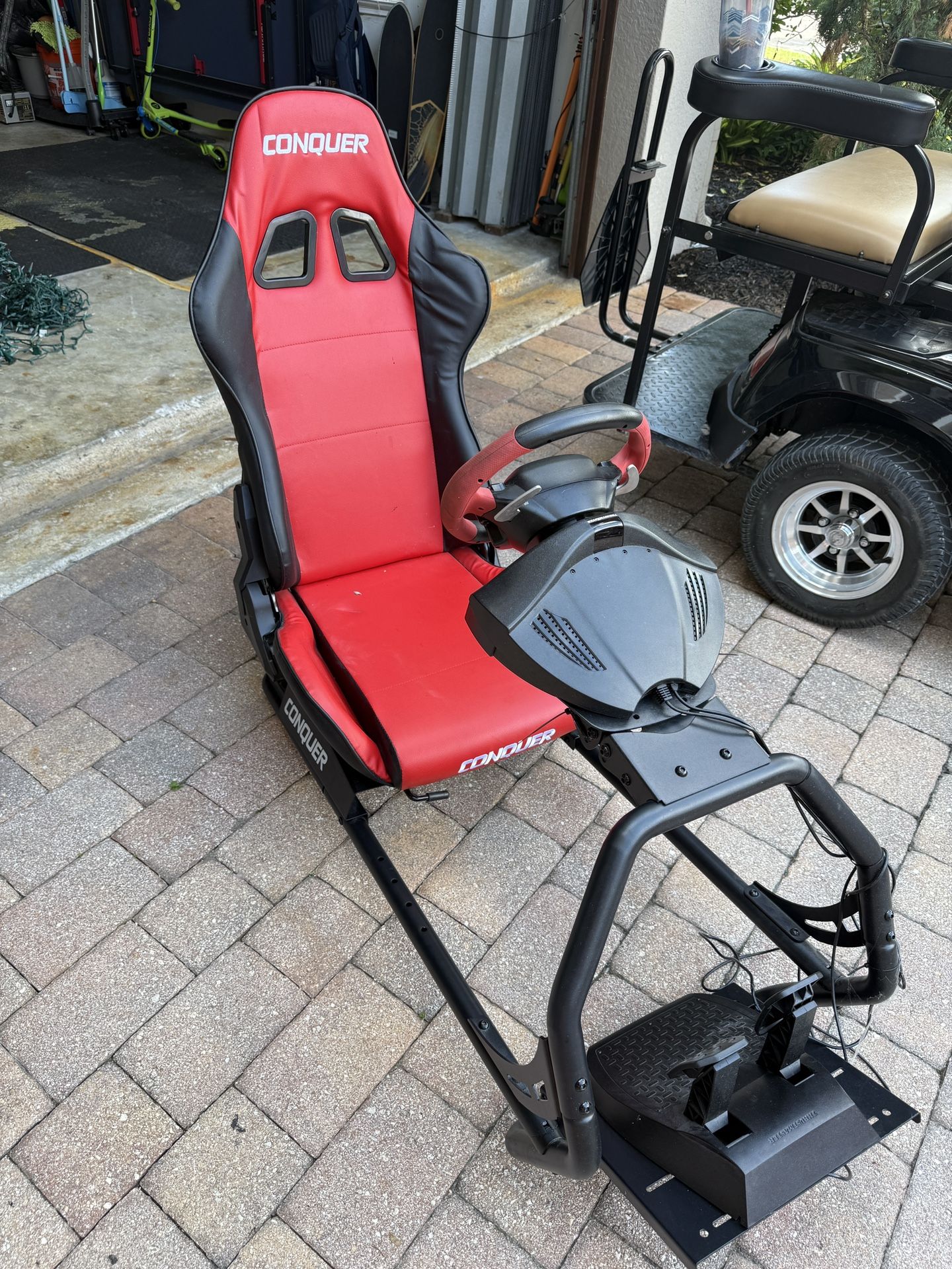 Conquer Racing Stand Conquer Racing Simulator Cockpit Driving Seat For Video Games for Sale ...