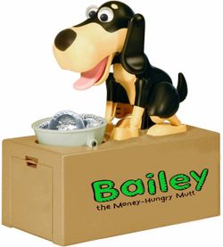 Bailey The Money Hungry Mutt Mechanical Doggie Bank