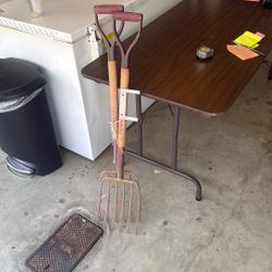 Fishing Metal And Wood Clam Fork Shovel
