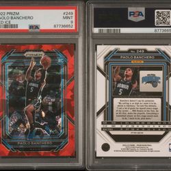 2022 PANINI PRIZM RED ICE #249 PAOLO BANCHERO ROOKIE RC PSA 9