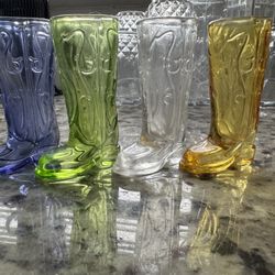 Western Cowboy Boot Shot Glasses