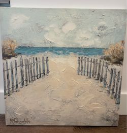 Original Beach Path Oil Painting on Canvas
