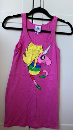 Cartoon Network adventure time Lady Rainicorn pink tank dress size small