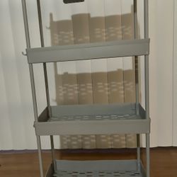 Gray 4 Tier Cart with Wheels