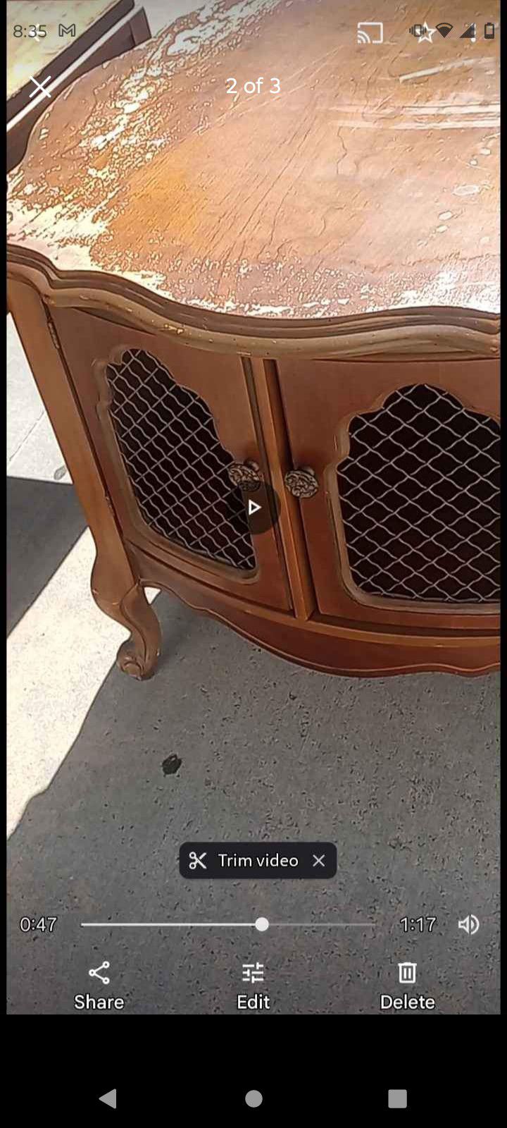 French Provincial Side Table cabinet